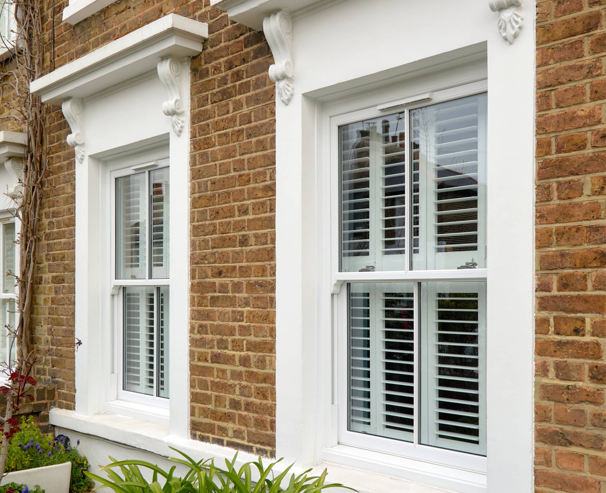 Traditional PVCu Sash Windows Installed in a London Property